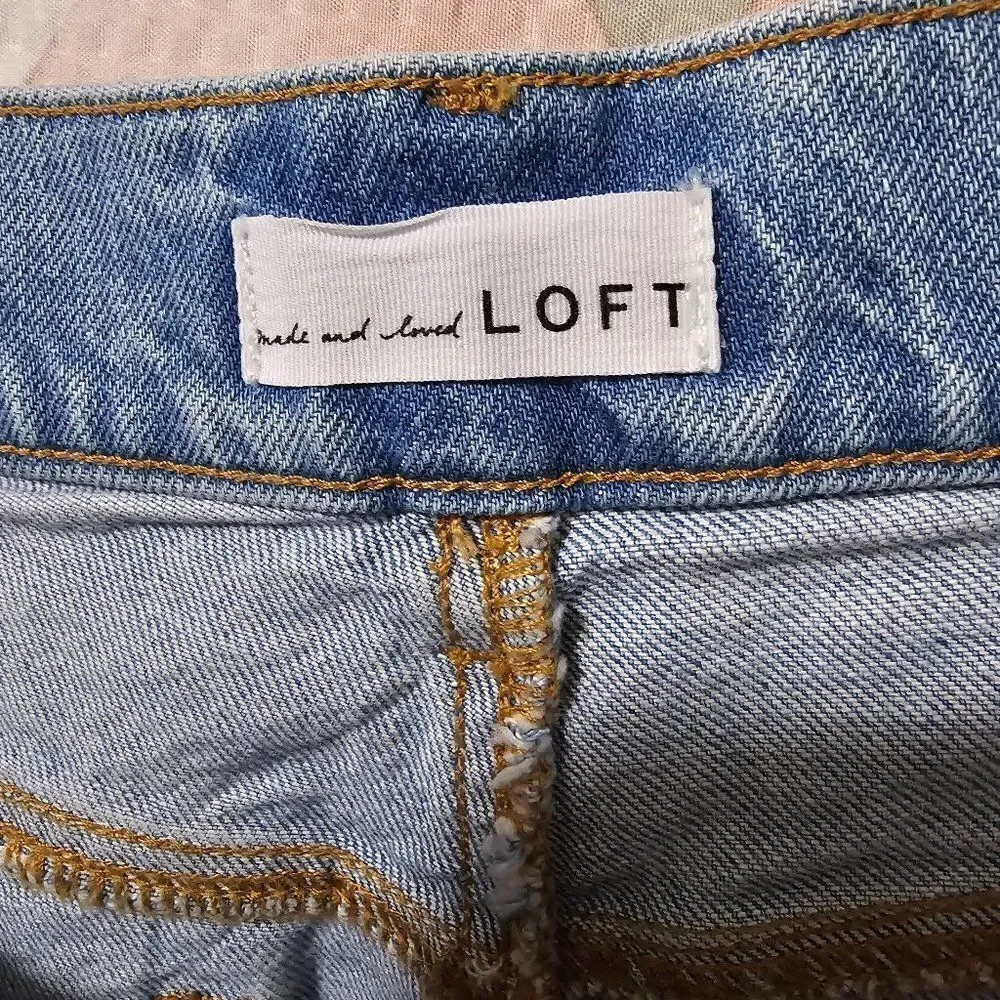 EUC LIKE NEW LOFT MADE AND LOVED RAW HEM HI RISE SHORTS SIZE 10/ 30 WOMENS